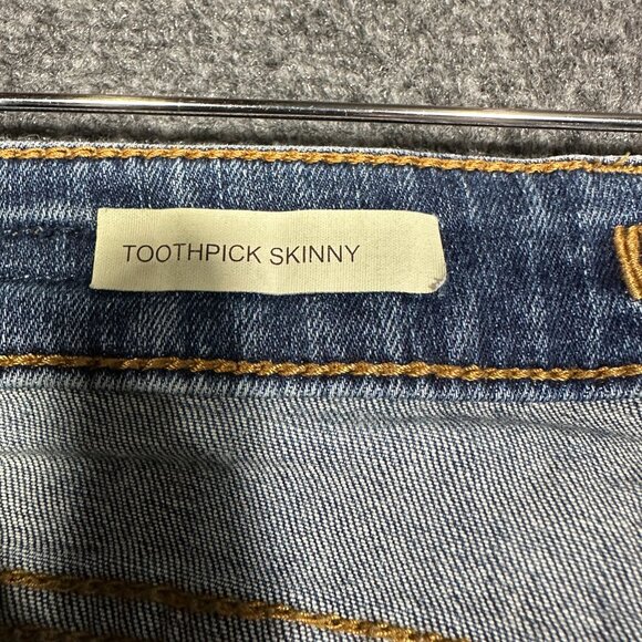 Kut From The Kloth Jeans Womens 6 Toothpick Skinny Cotton Stretch Pockets Logo - Picture 5 of 10